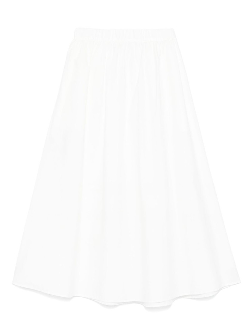 Liu •jo Liu Jo White Cotton Midi Skirt In White