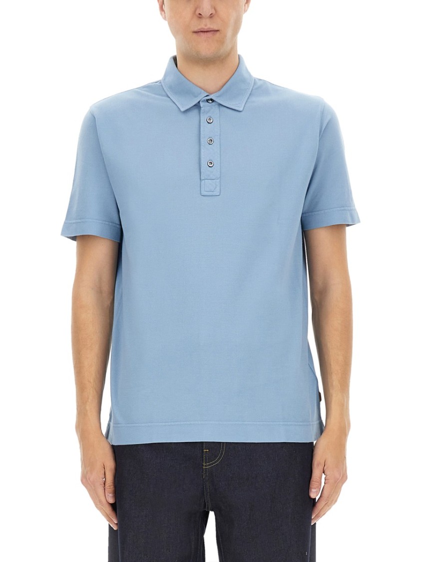 Hugo Boss Boss Camel Breathable Cotton Polo With Buttoned Placket