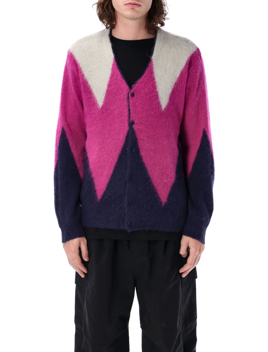 Manastash Aberdine Chevron-patterned Cardigan In Multicolor