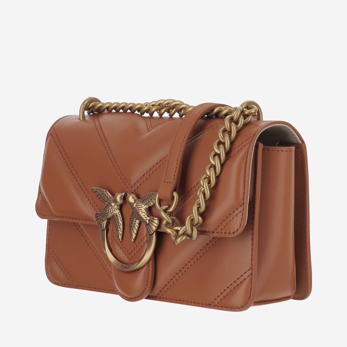 Pinko Love One Mini Light Shoulder Bag In Brown