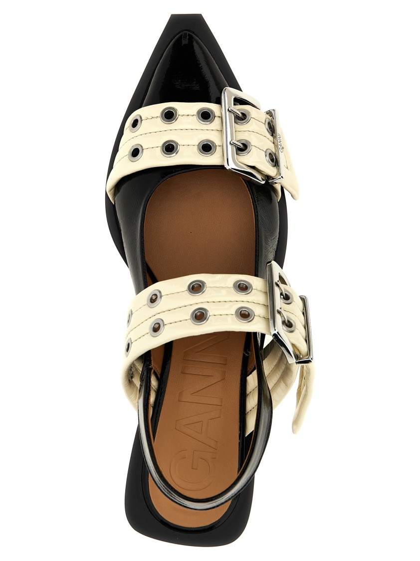 Ganni 'wide Belt Buckle' Ballet Flats