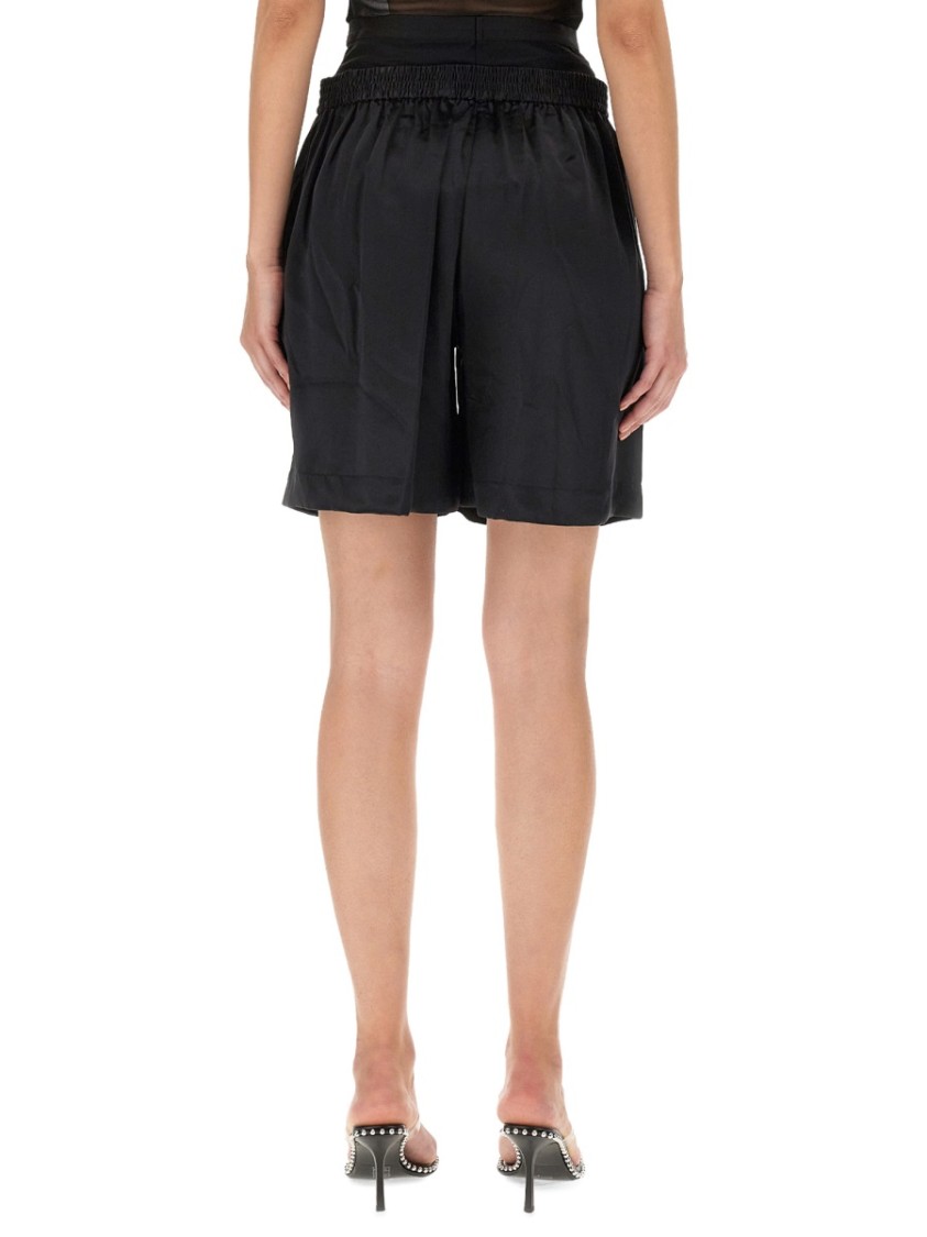 Alexander Wang Layered Boxer Shorts With Stretch Low Waist In Black