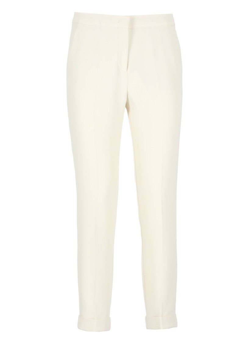 Etro Ivory Viscose Pants In Neutrals