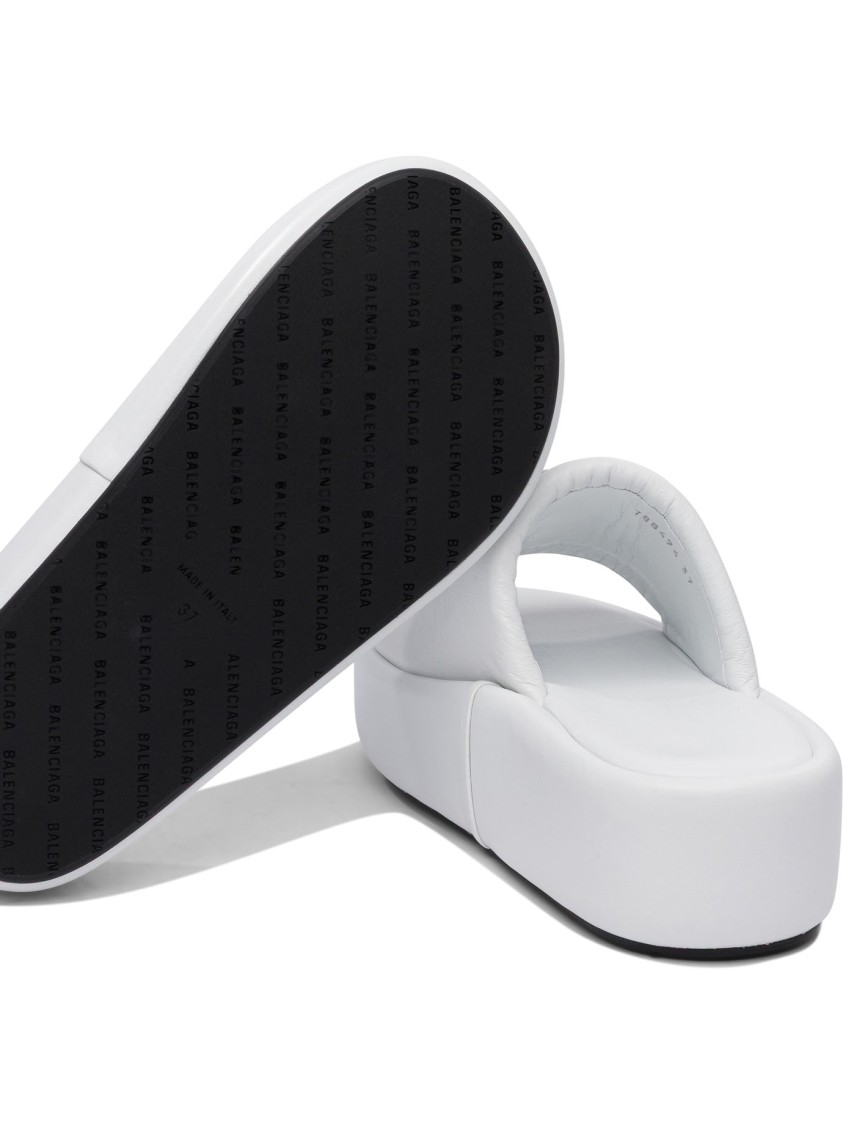 Balenciaga "rise" 55 Mm Slides In White