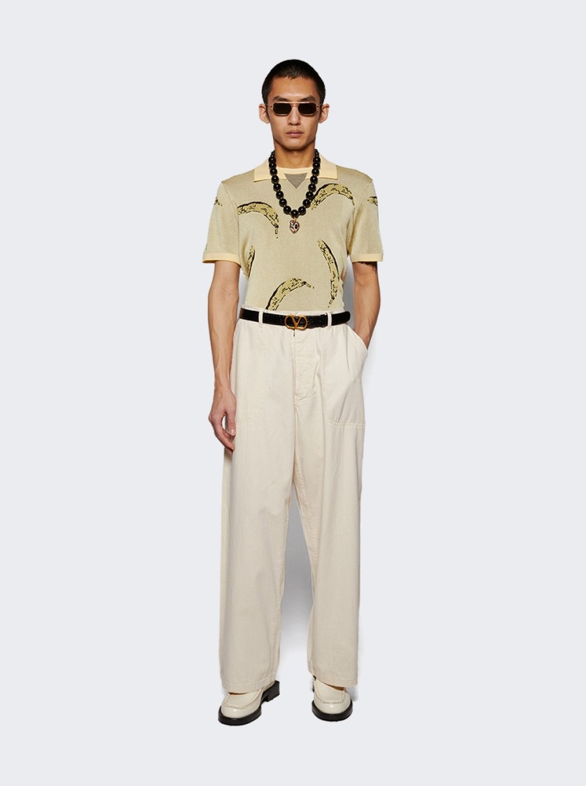 Jacquemus Crew Neck Graphic Print Polo Shirt