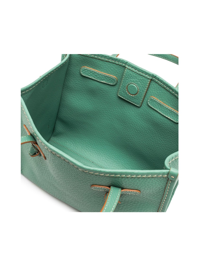 G.chiarini Marcella Marcella 32 Shopping Bag In Bubble Double Leather Mint