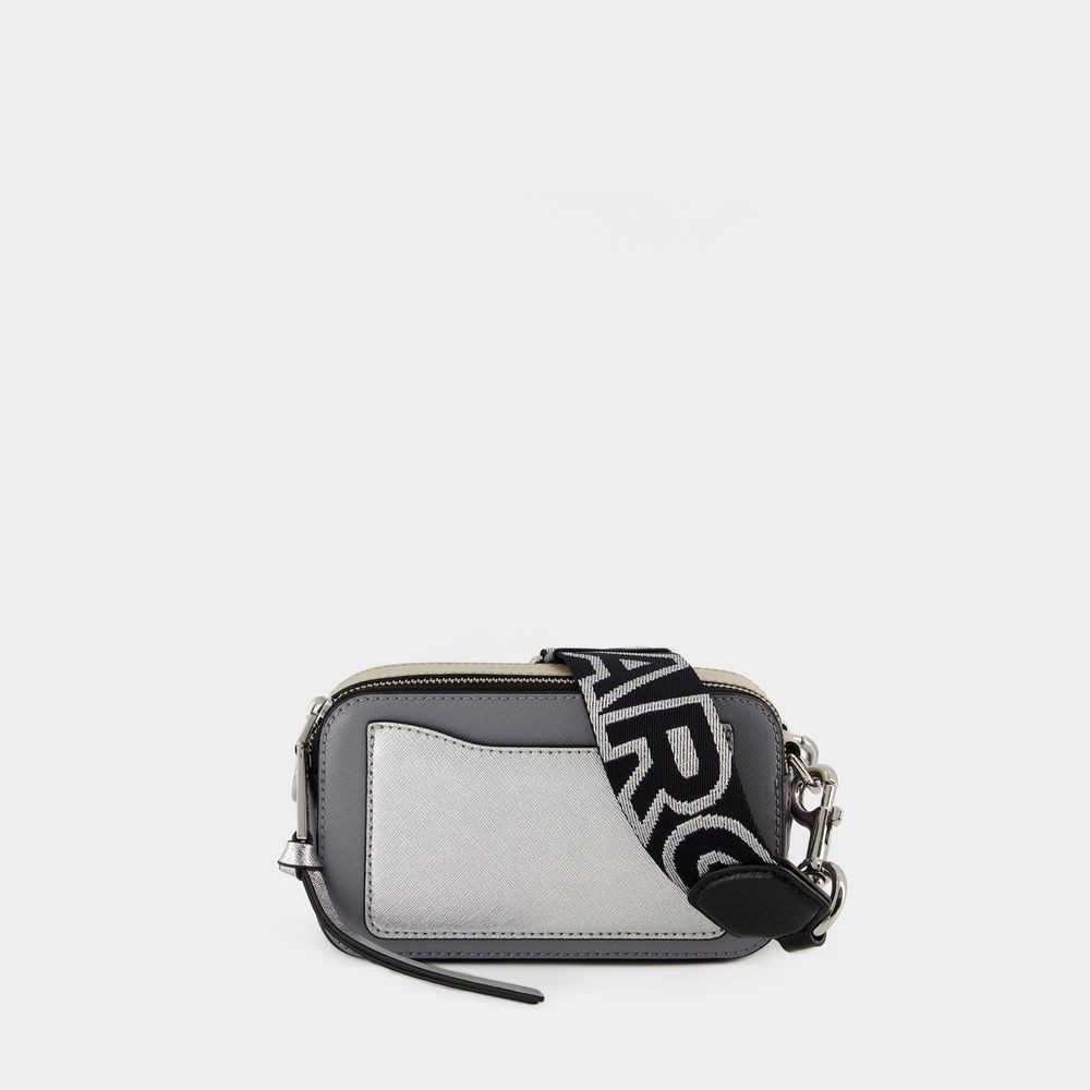 Marc Jacobs The Snapshot Crossbody - Leather - Grey In Grey