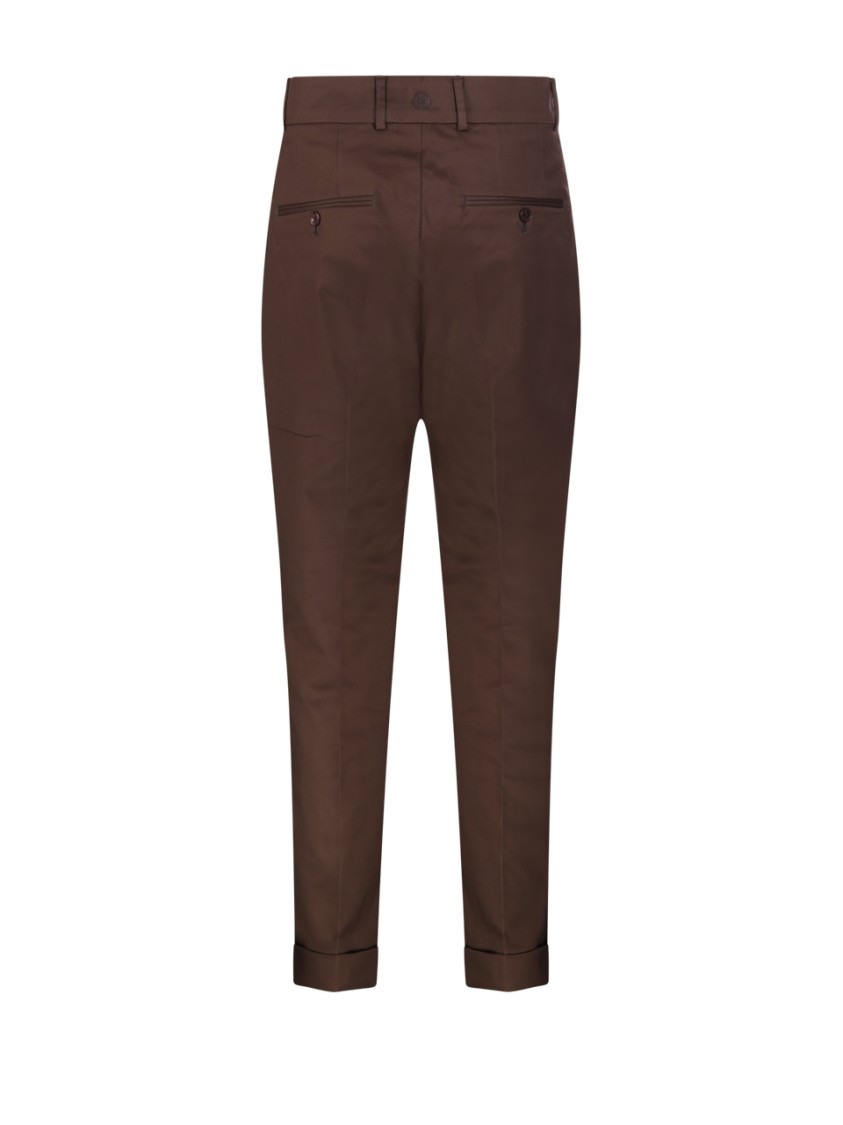 MARCO COPPOLA MARCO COPPOLA DOUBLE-PLEATED TAILORED PANTS WITH REFINED CUFFS