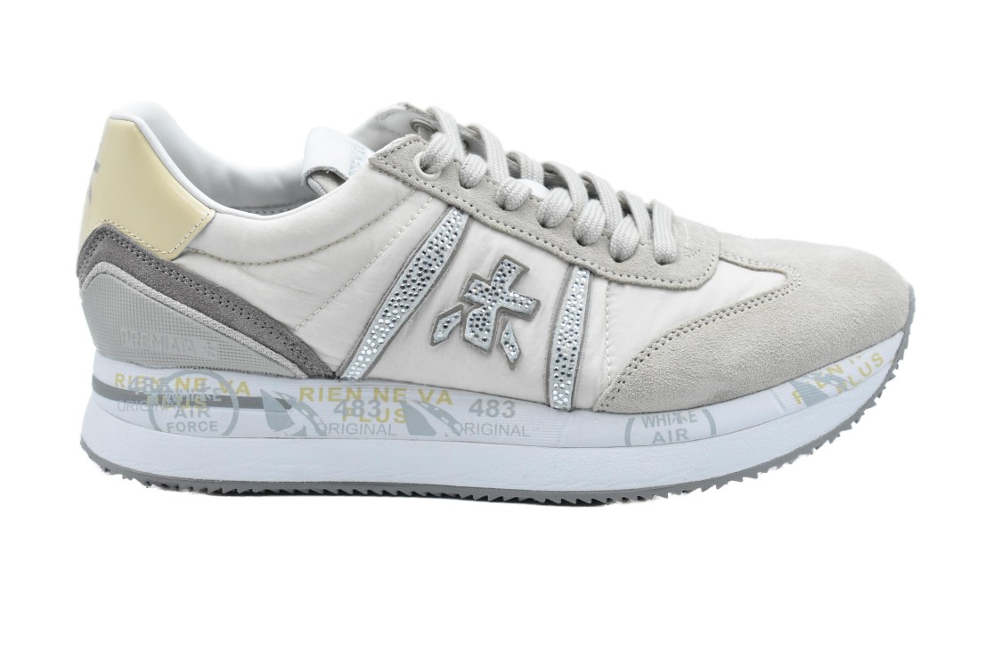 Premiata Low-top Grey Sneakers With Cushioned Sole