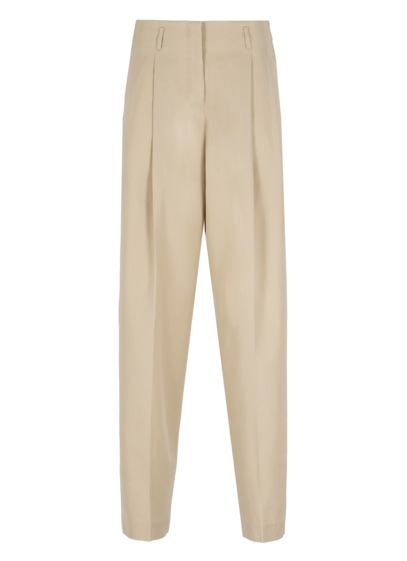 Golden Goose Deluxe Brand Beige Beige Virgin Wool Pants In Neutrals