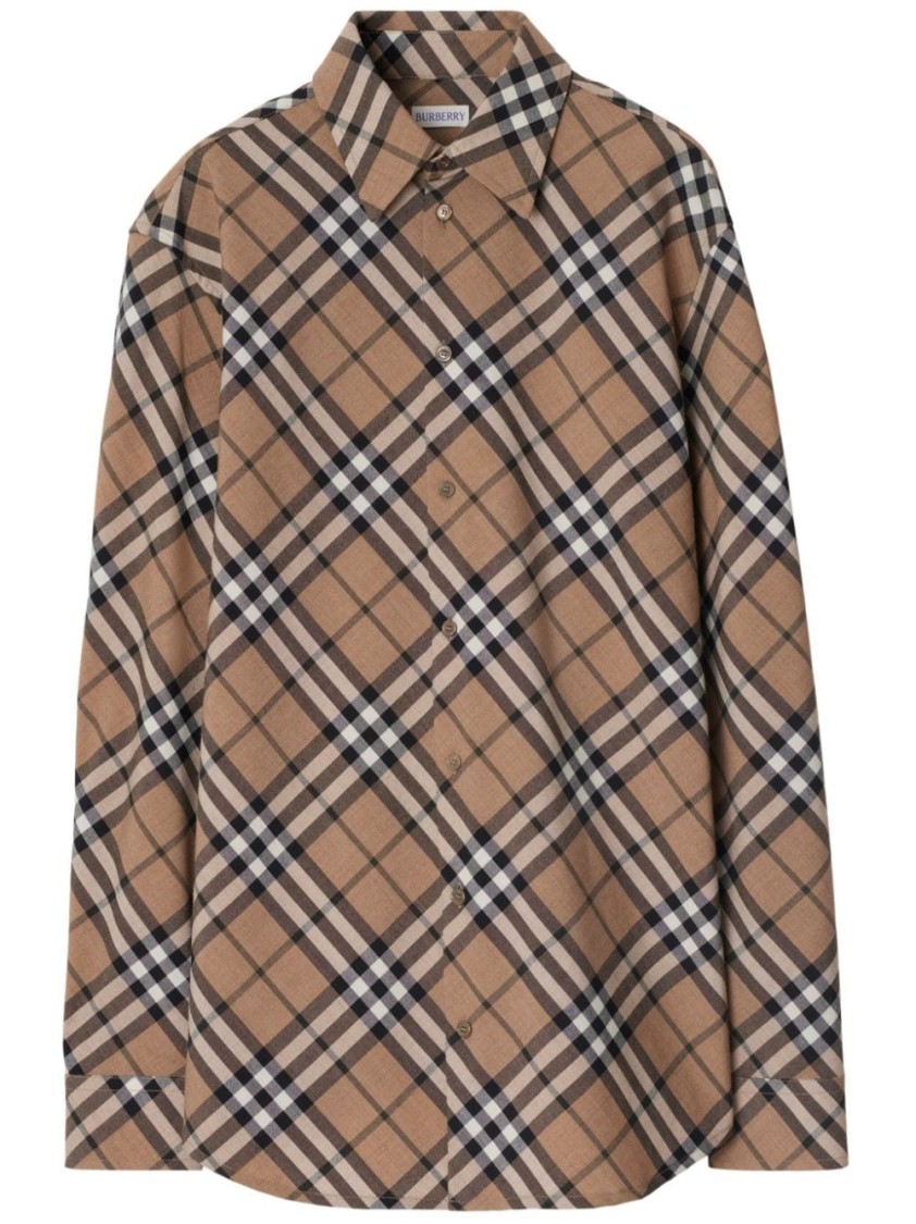 Shop Burberry Classic Plaid Shirt In Beige Tones In Brown