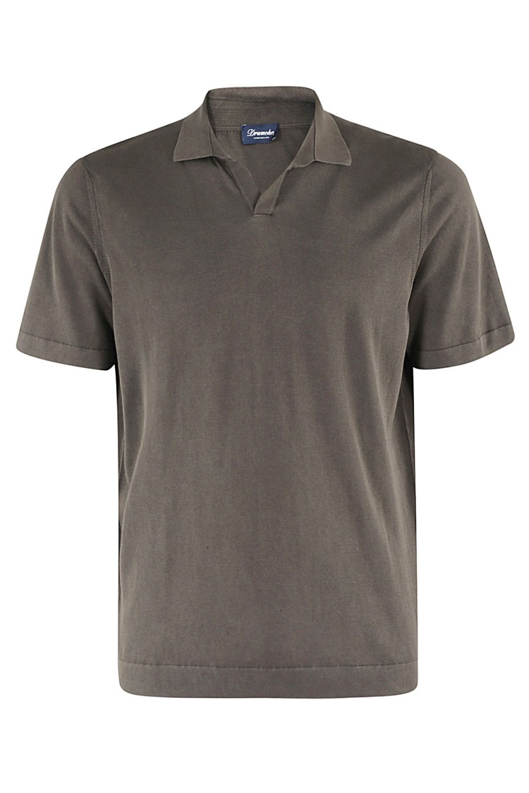 Drumohr Polo S Bott Mc T Frosted In Brown