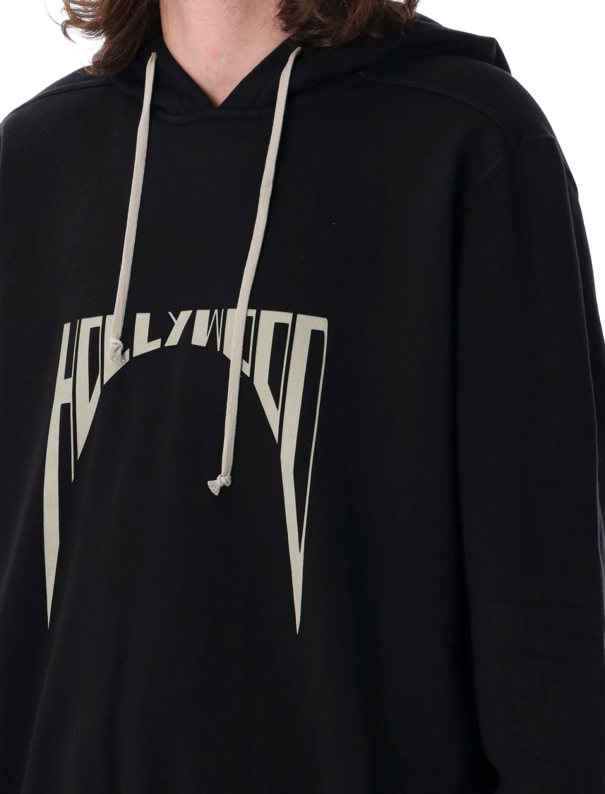 Rick Owens Drkshdw Drkshdw By Rick Owens Oversized Hoodie Black And Milk In Black