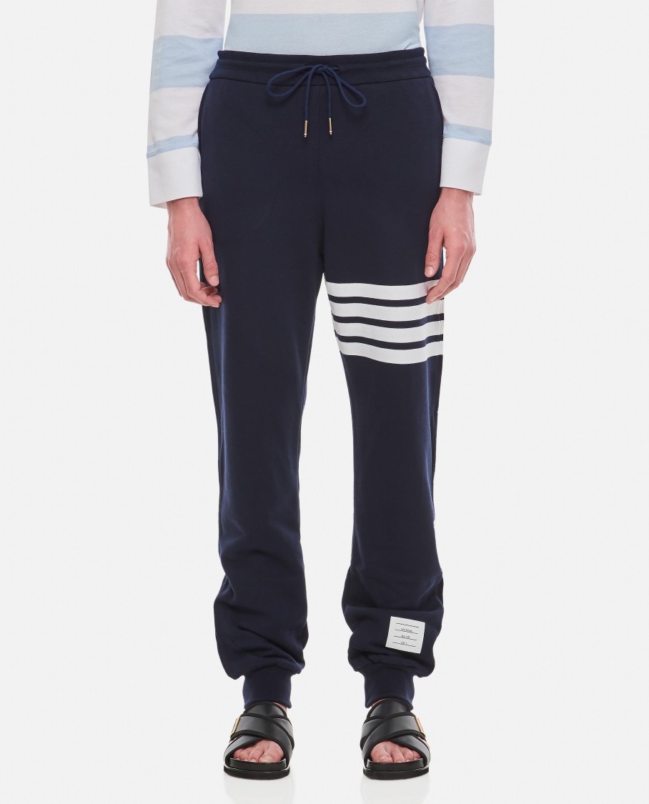Thom Browne Classic Loopback 4-bar Sweatpants In Blue