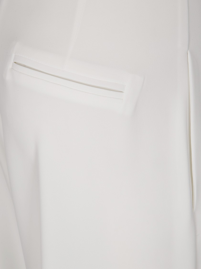 Stefano Mortari Pantalone Cady Con Elastico Vita In White