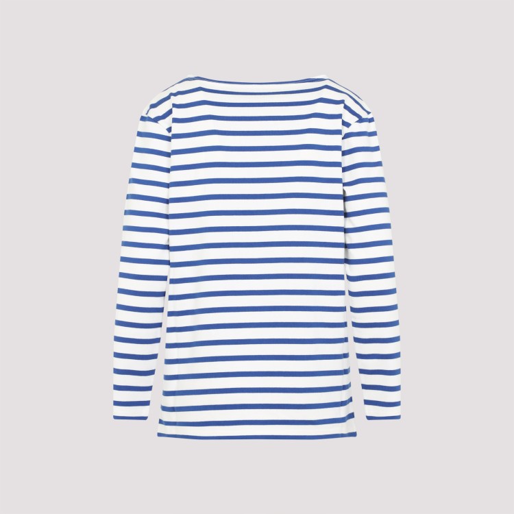 【送料&関税込】Valentino White And Blue Cotton T-shirt Valentino Ivory White Cotton T-Shirt Long-Sleeved | THE LIST