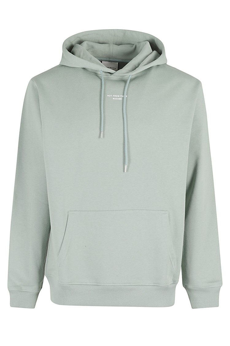 Drôle De Monsieur Slogan Classique Hoodies In Green