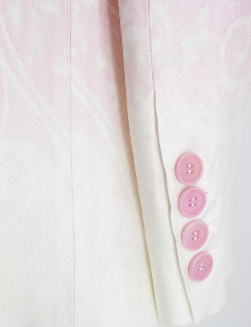 Ermanno Firenze Single-breasted Gradient Design Jacket In Pink