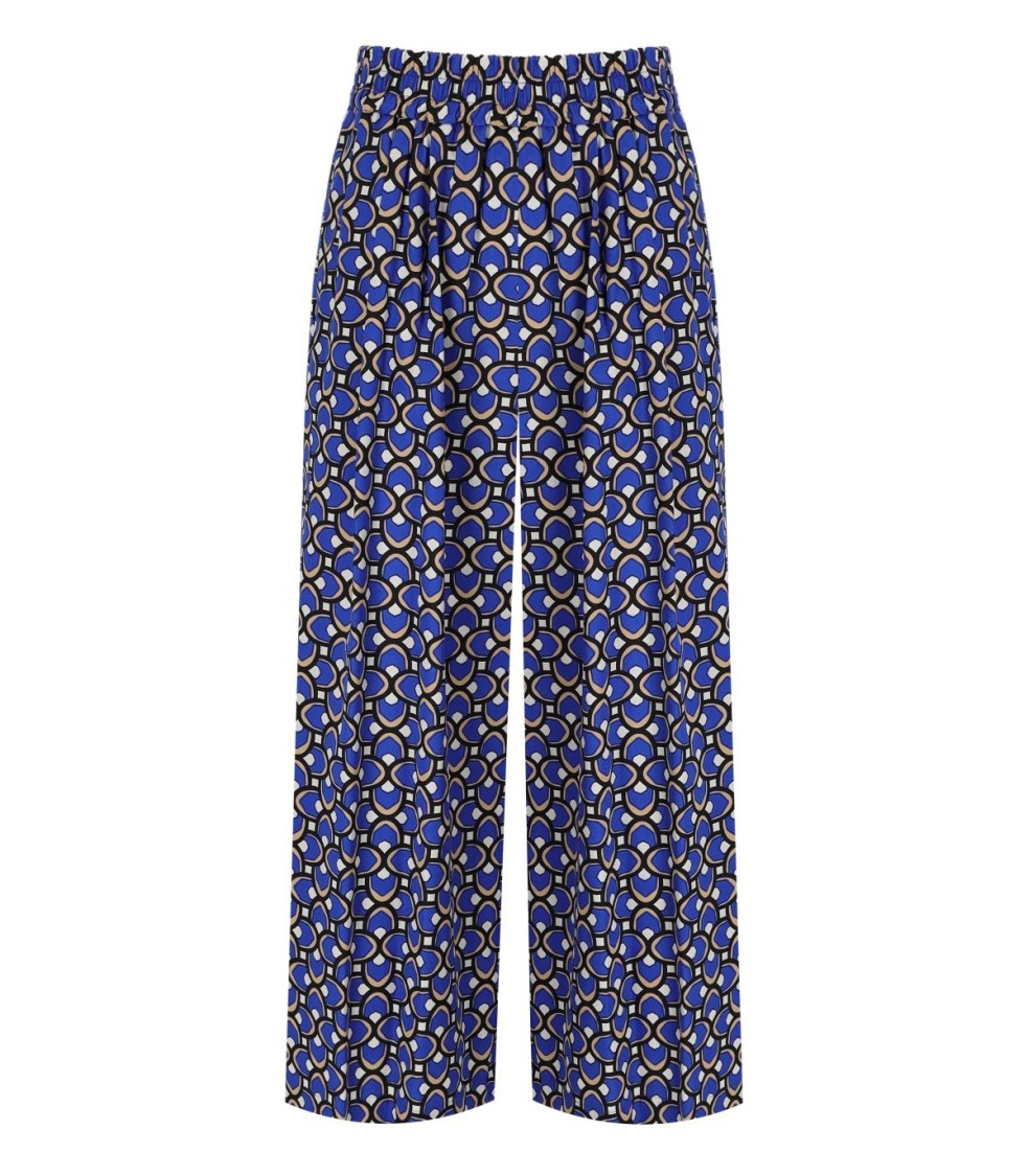 Max Mara Virgin Blue Cropped Pants In Blue