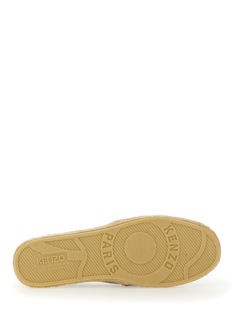 Shop Kenzo "lucky Tiger" Espadrille In Black