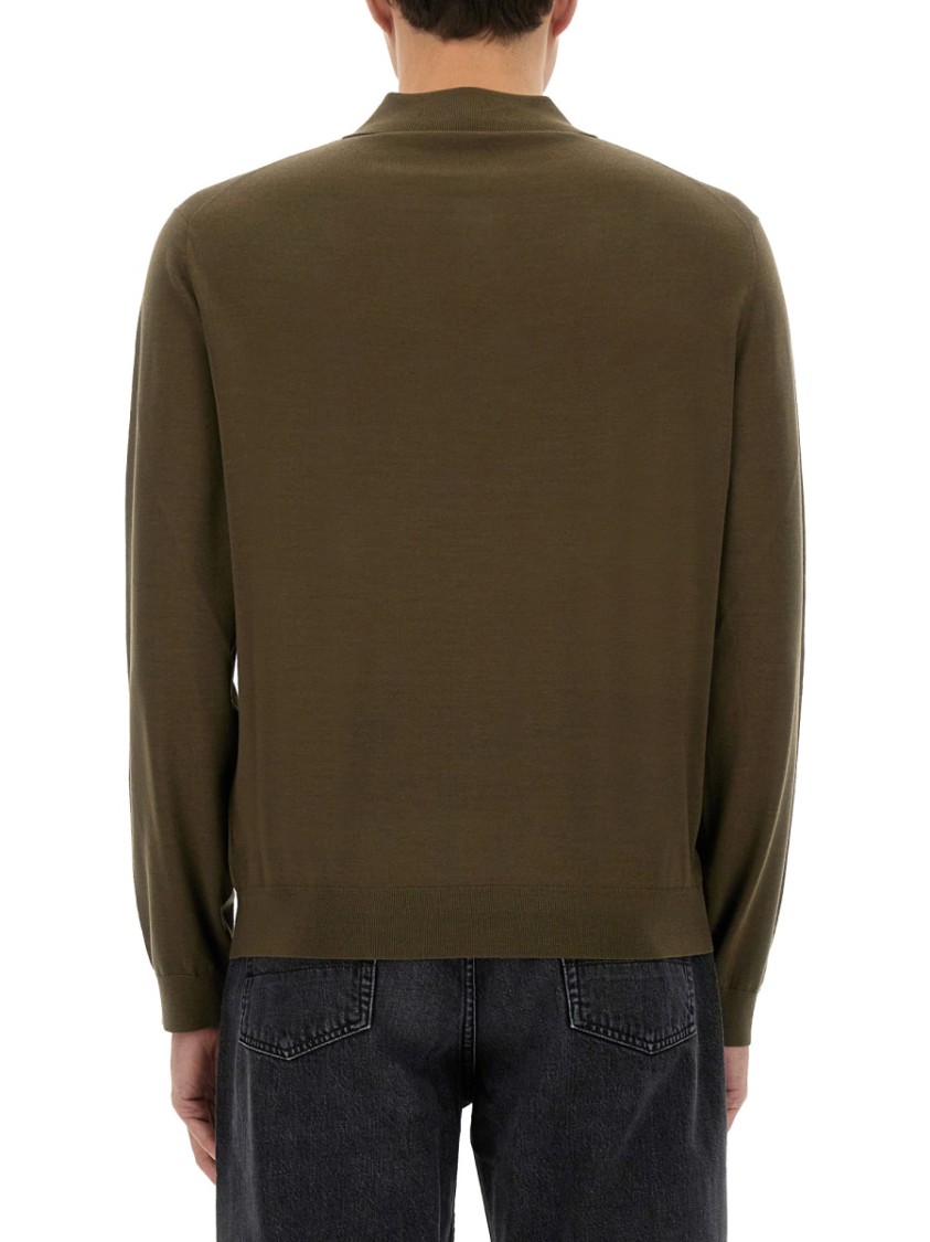 Sunflower Relaxed Fit Merino Wool Polo Shirt In Brown