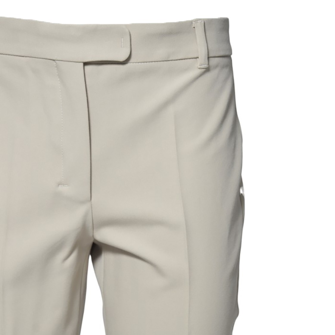 Max Mara Pearl Gray Cotton And Viscose Fairy Pants ' In Neutrals