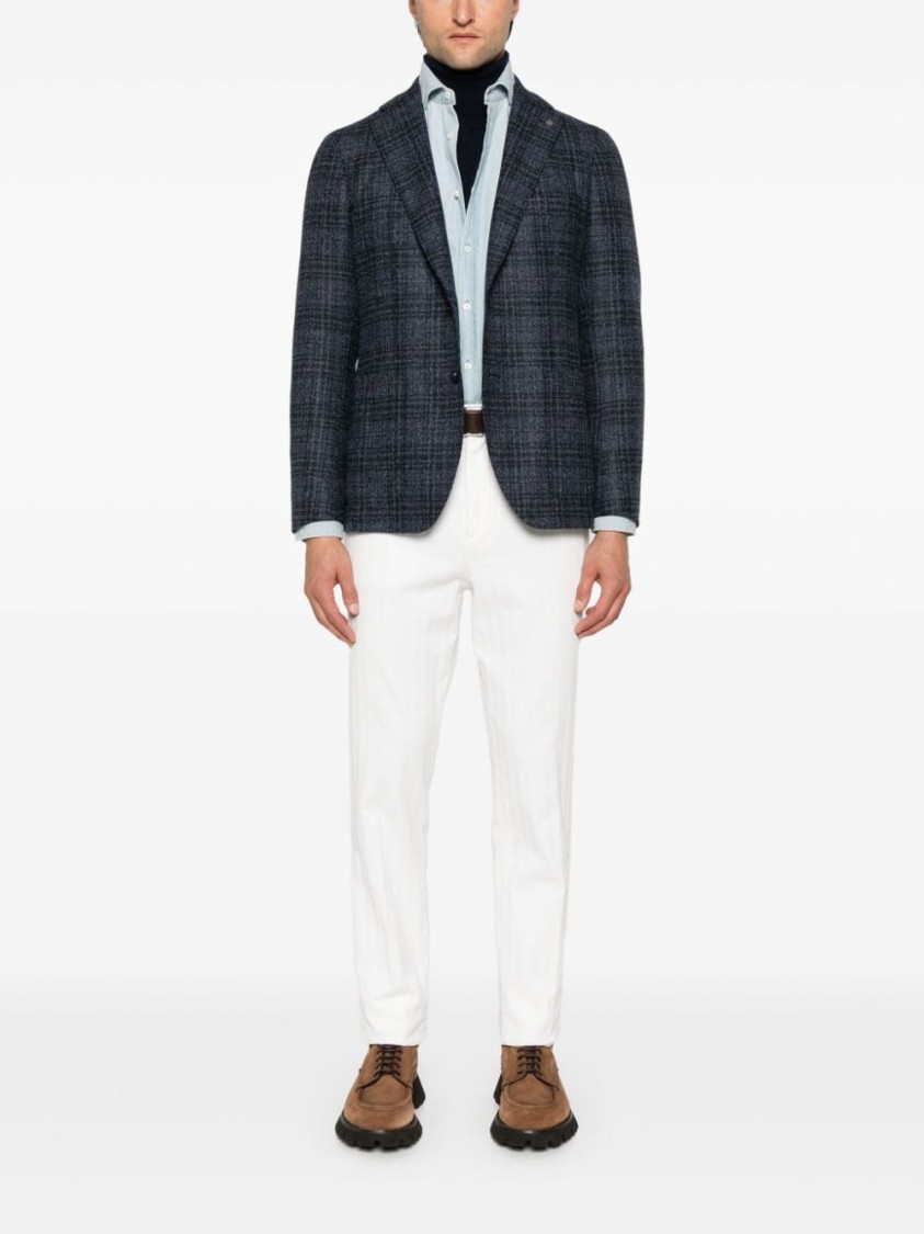 Shop Tagliatore Montecarlo Jacket In Blue