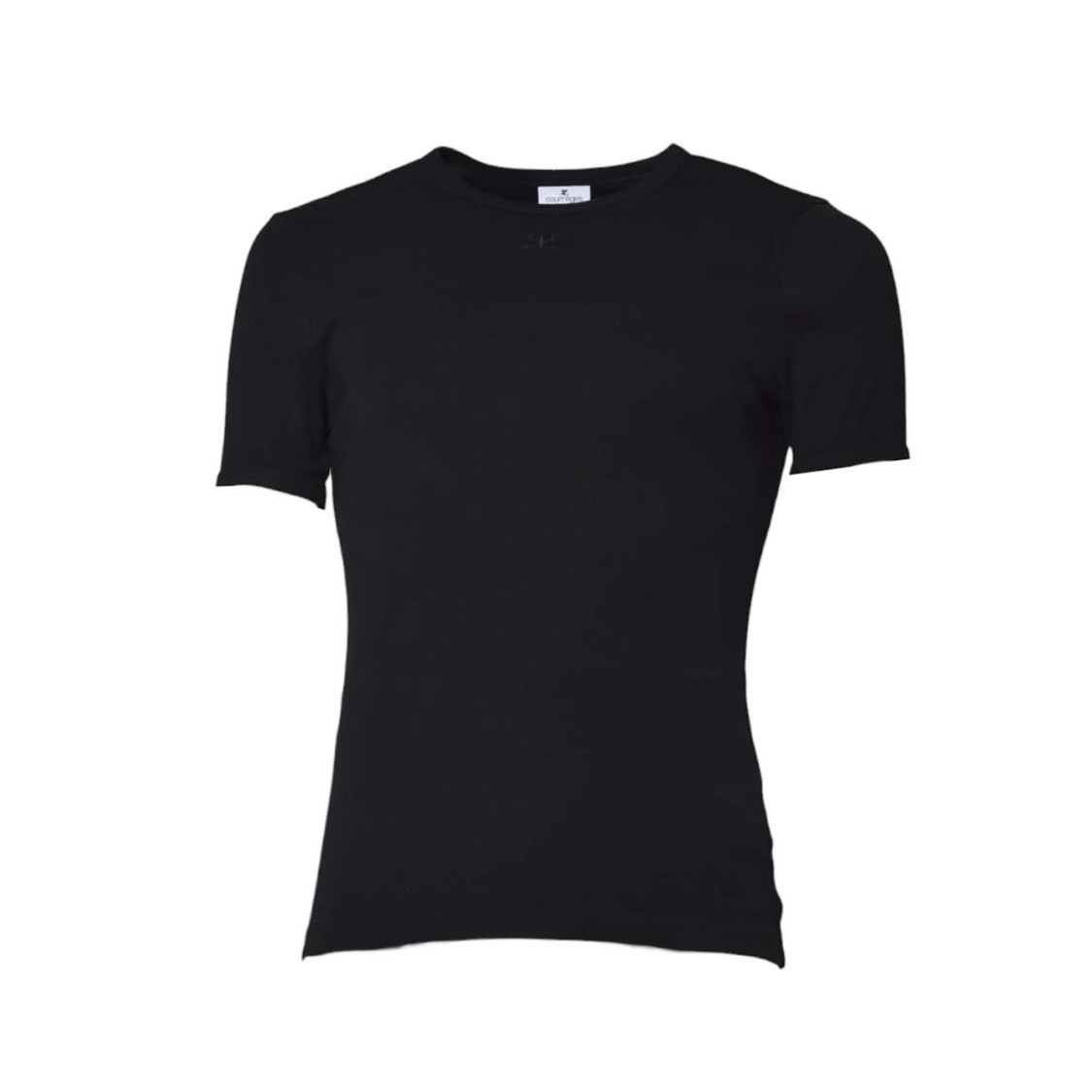 Courrèges Black Cotton Signature Contrast T-Shirt | THE LIST