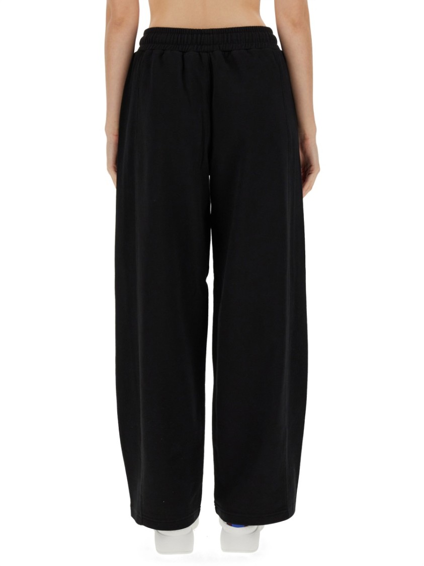 Stella Mccartney Relaxed Black Jogging Pants With Adjustable Drawstring Waist In Black