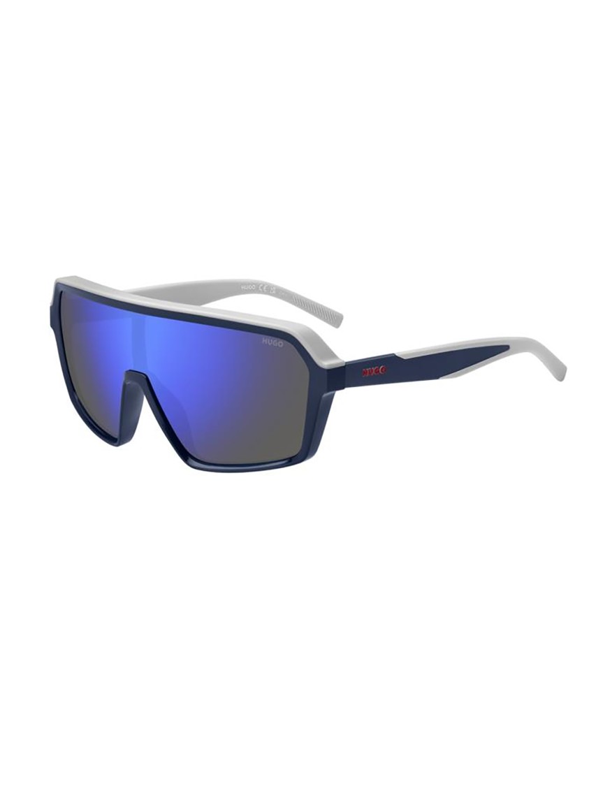 Hugo Boss Bold Angular Sunglasses With Mirrored Blue Lenses