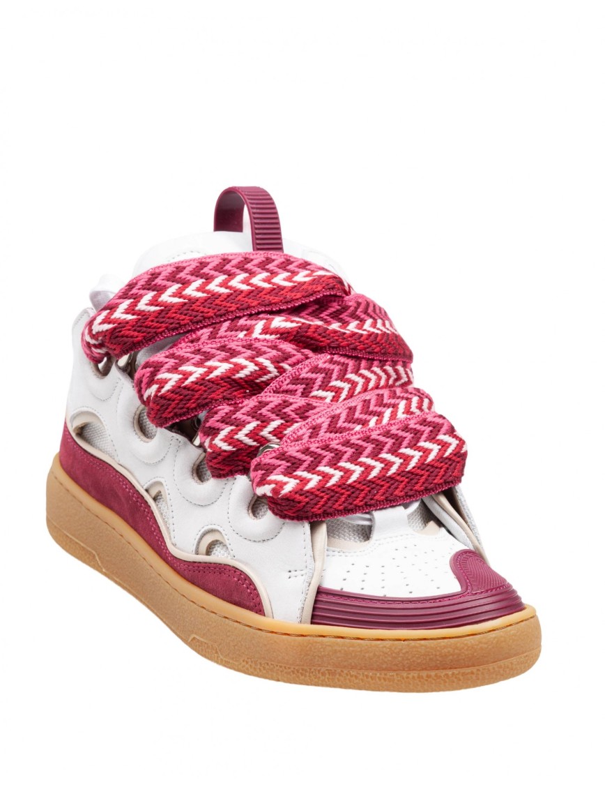 Lanvin Curb Sneakers With Padded Tongue And Multicolor Laces