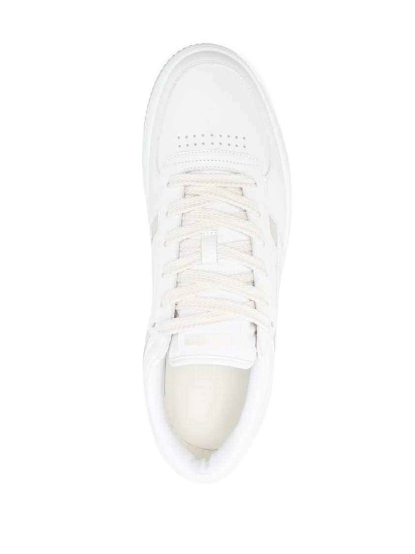 Givenchy G Move White Low Top Sneakers With Logo Detail On The Side In Leather Man In White