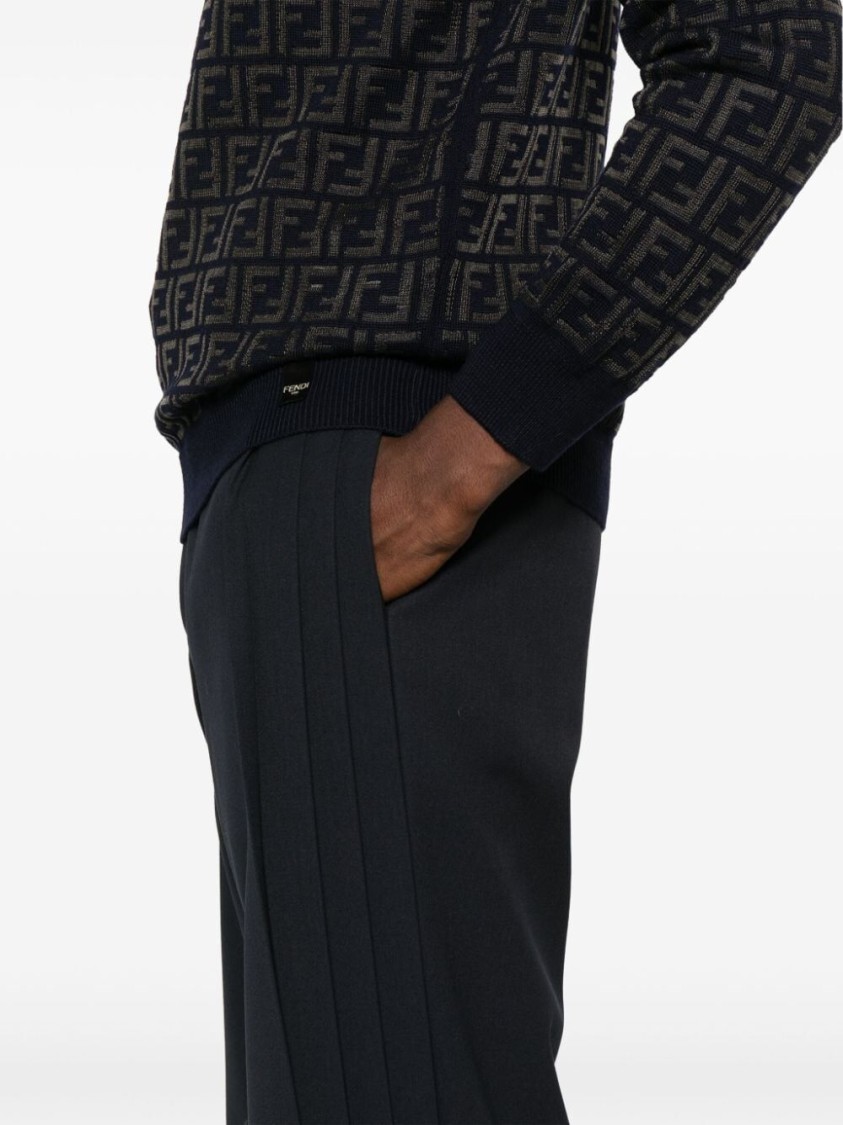 Fendi Wide-leg Trousers With Sharp Pleats