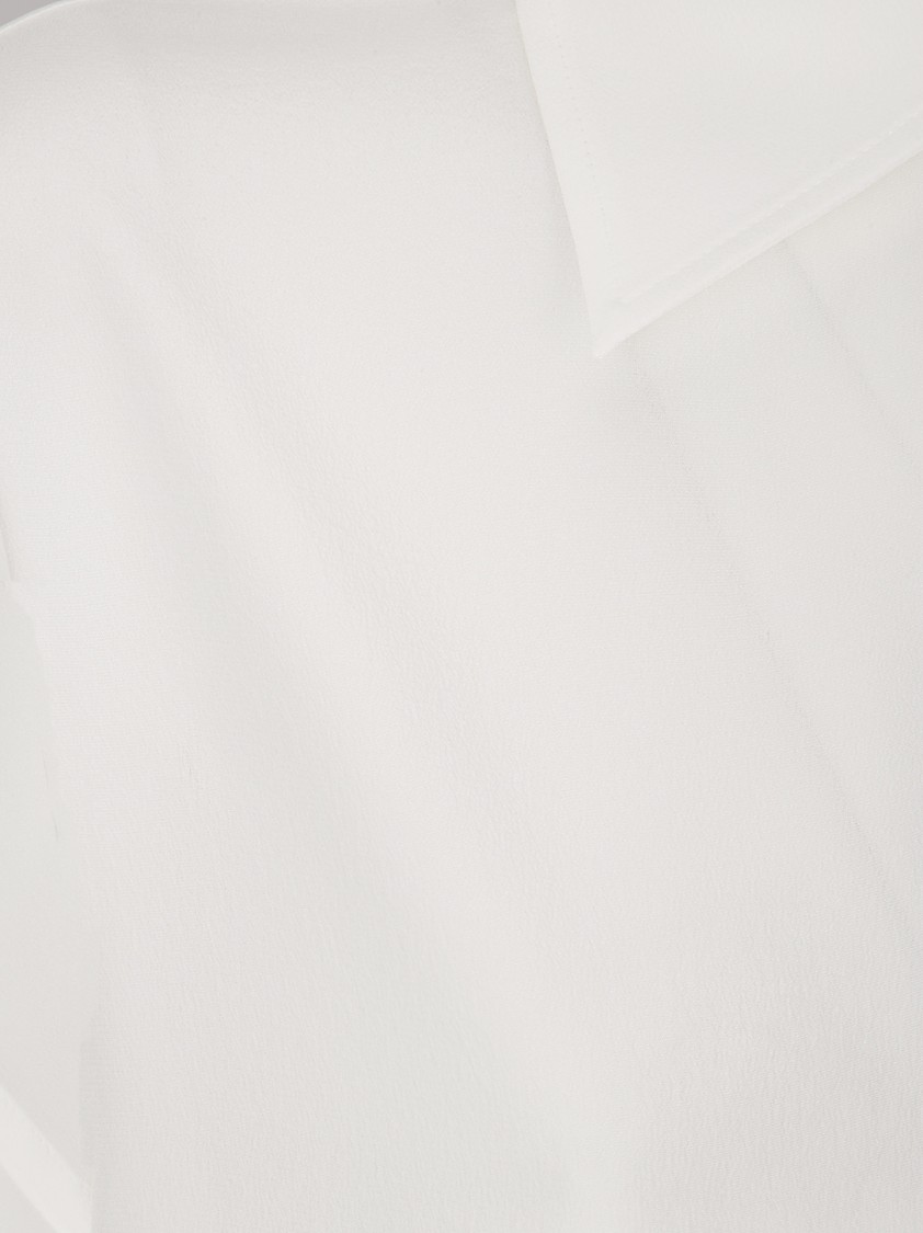P.a.r.o.s.h Classic-collar Silk Shirt In White