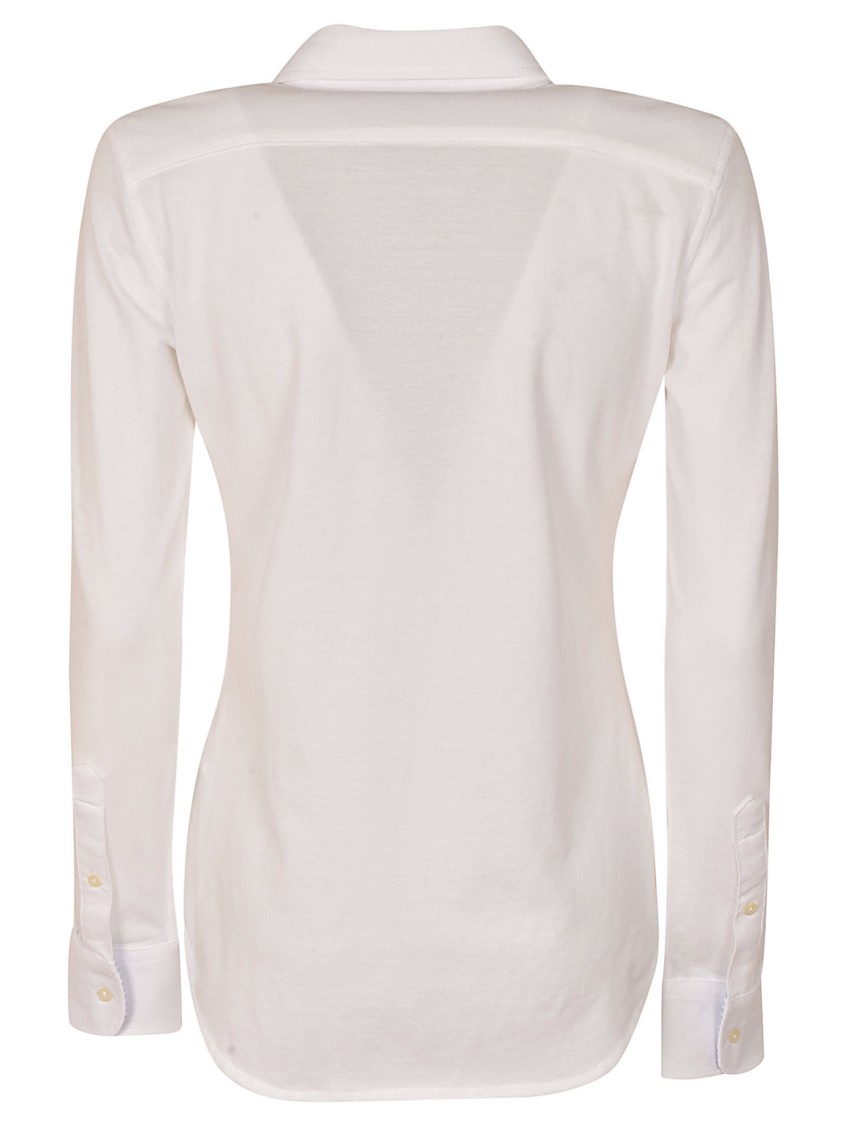 Polo Ralph Lauren Tailored Button-down Long Sleeve Knit In White