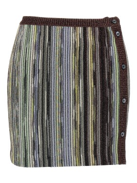 Missoni Black Wool Blend Pants With Embroidered Side Band
