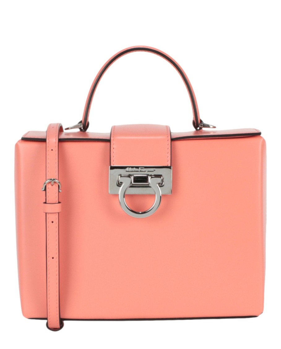 Ferragamo Trifolio Leather Top Handle Bag