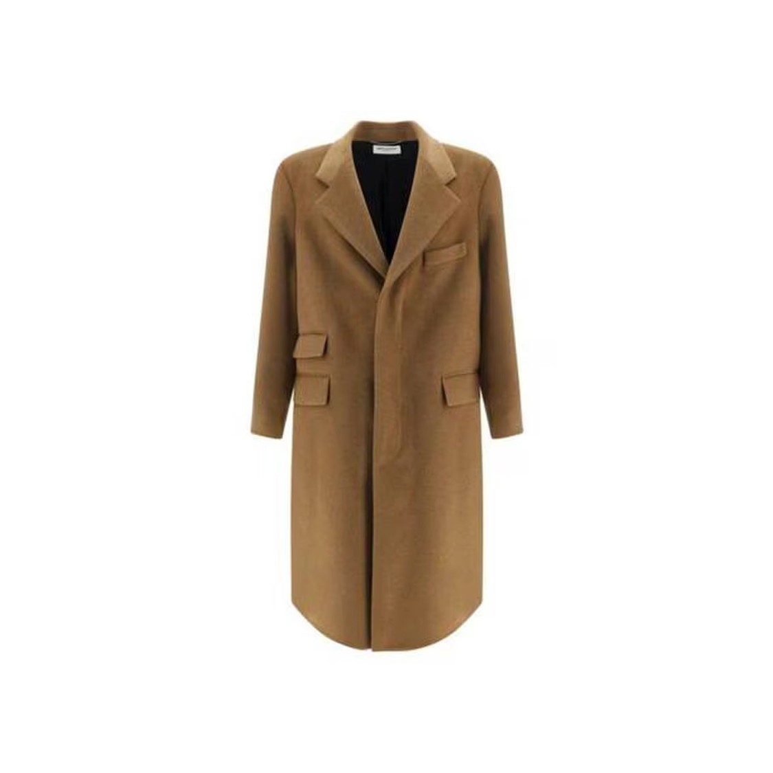 Saint Laurent Manteau Oversize Coat In Brown