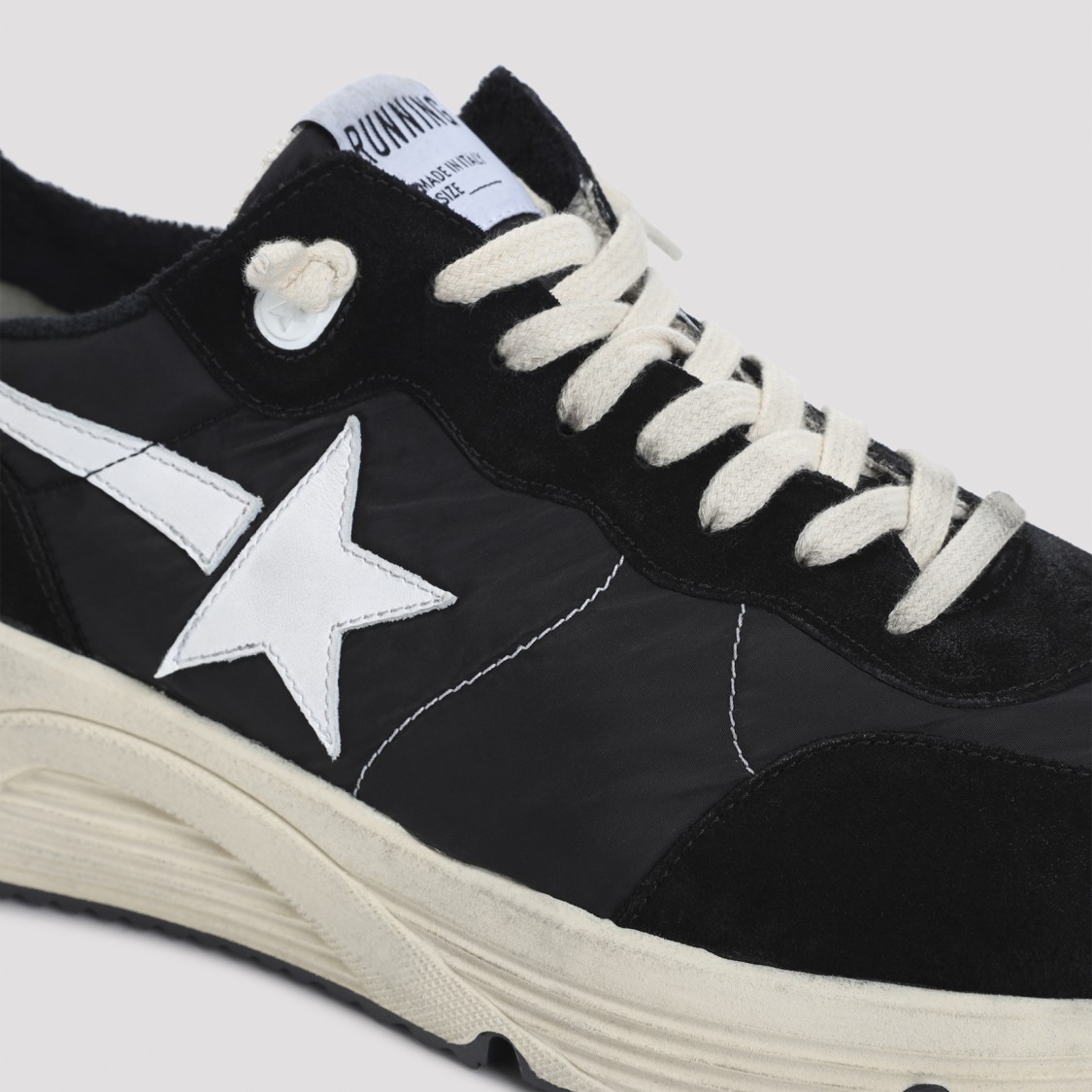 Shop Golden Goose Running Sole Sneakers In Black