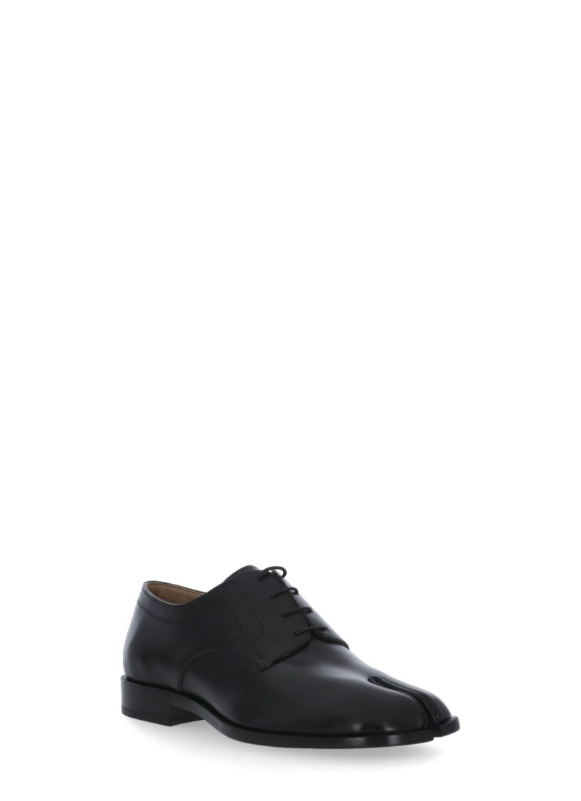 Maison Margiela Brown Tabi Lace-up Oxfords In Black