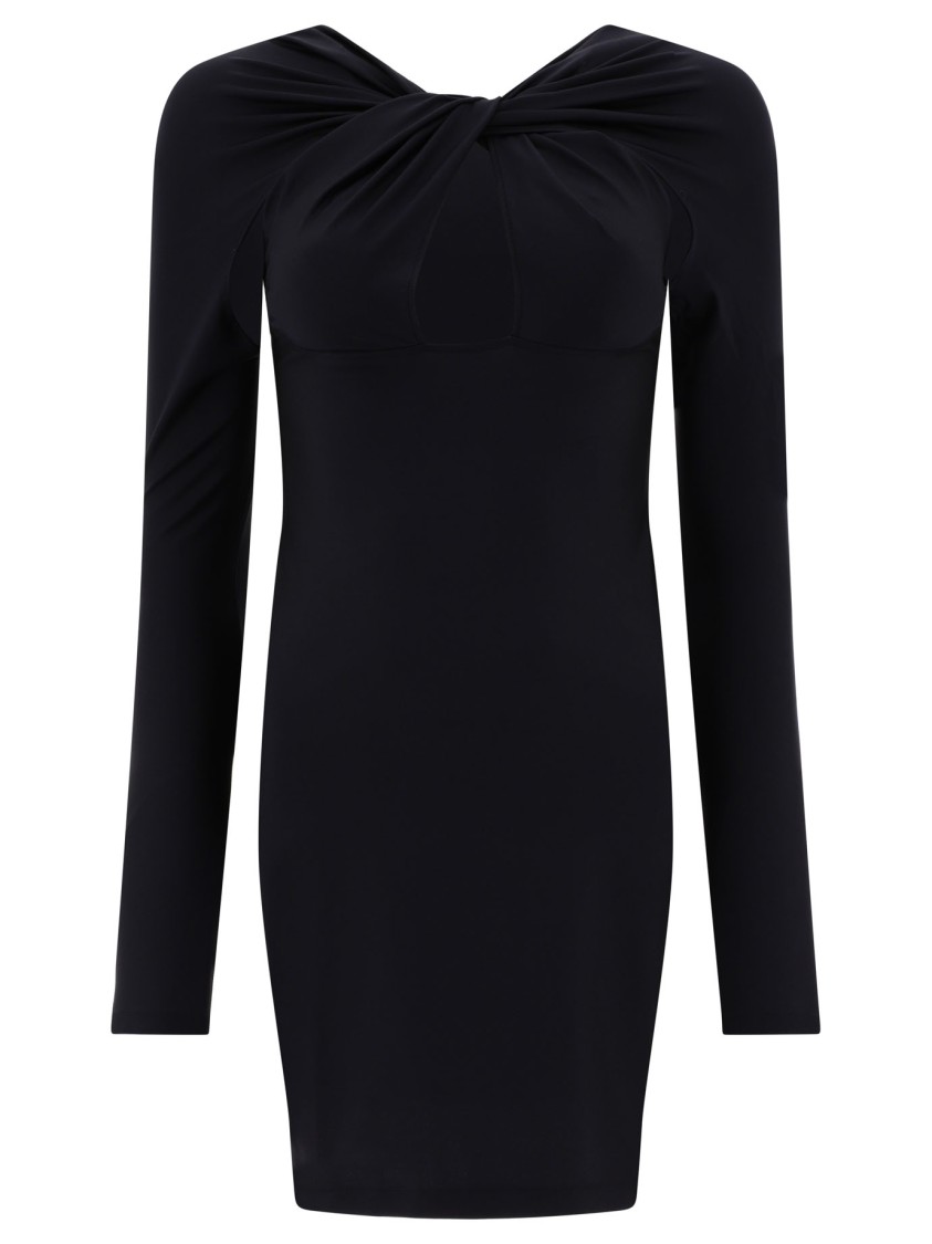 Coperni "twisted Cut-out" Dress In Black