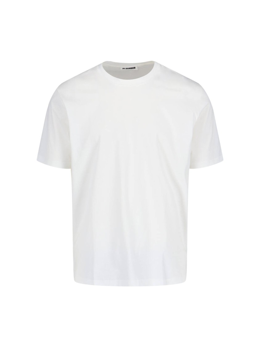 Jil Sander Classic Short Sleeve Cotton Jersey T-shirt In White