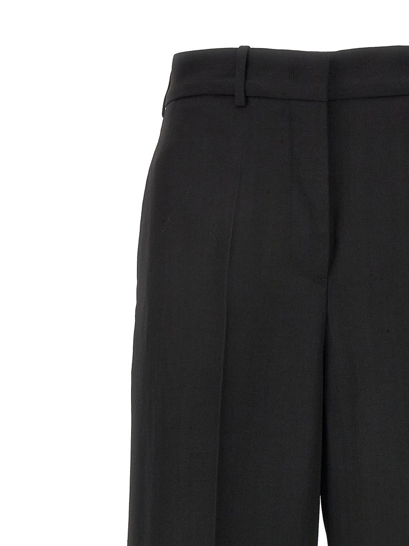 Jil Sander Elasticated-waist Wide-leg Trousers In Black