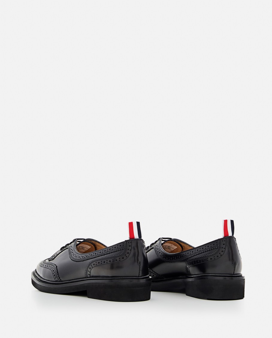 Thom Browne Low Throat Wingtip Brogue In Black