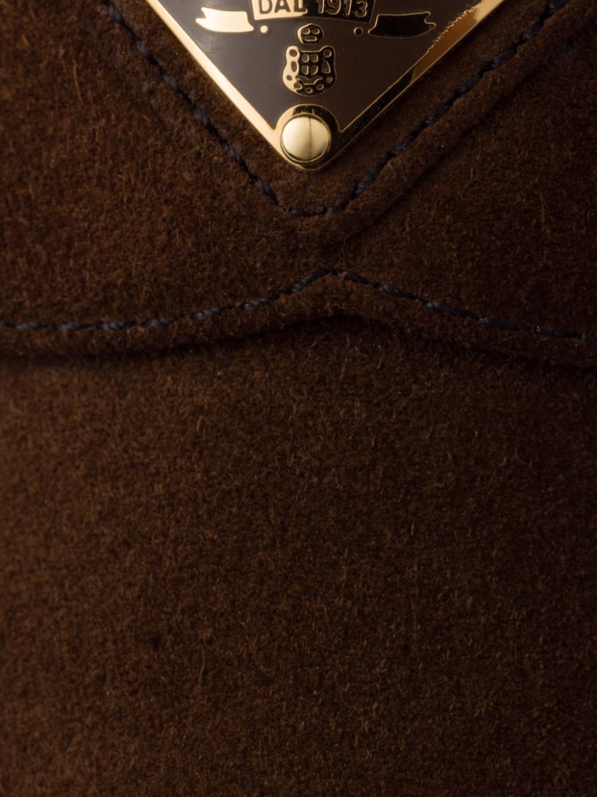 Prada Round Head Muller Shoes In Brown