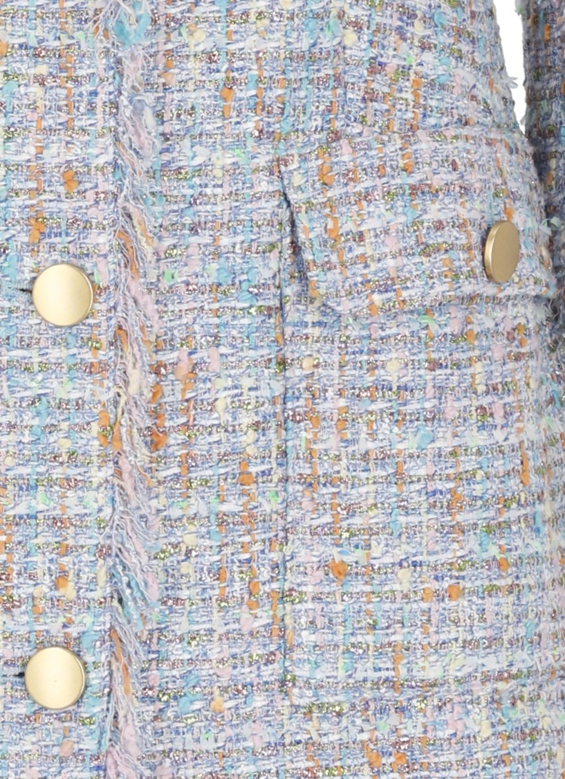 Tagliatore Frayed Edge Button Front Blazer
