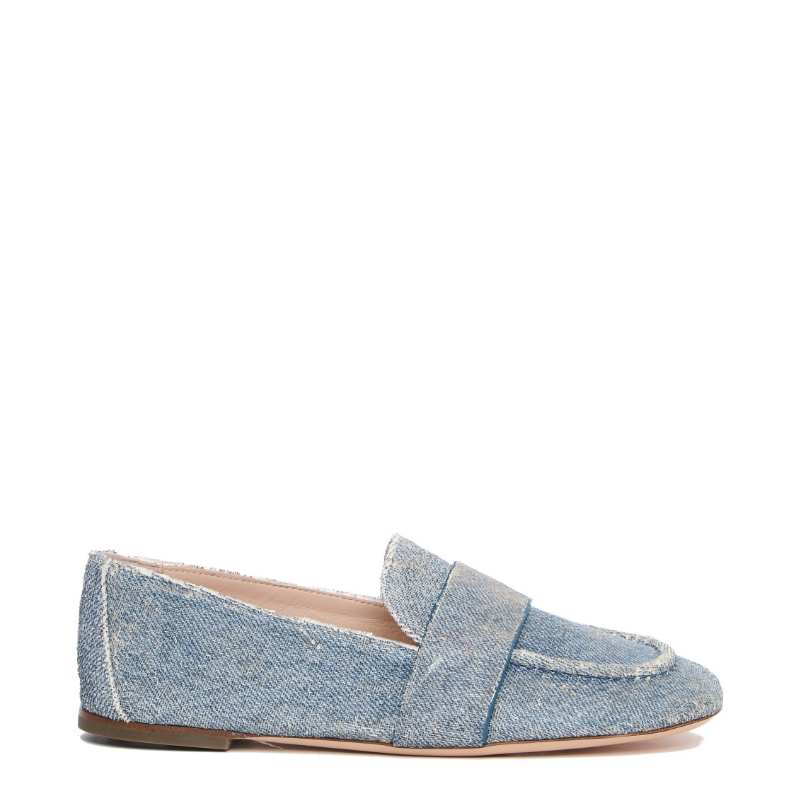 AGL ATTILIO GIUSTI LEOMBRUNI AGL MOCCASINS WITH LASER-CUT DENIM EFFECT