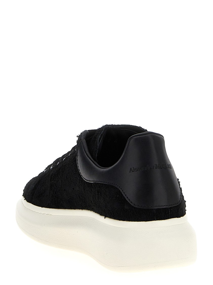 Alexander Mcqueen Black Low Top Sneakers With Chunky Sole In Leather Man In Black