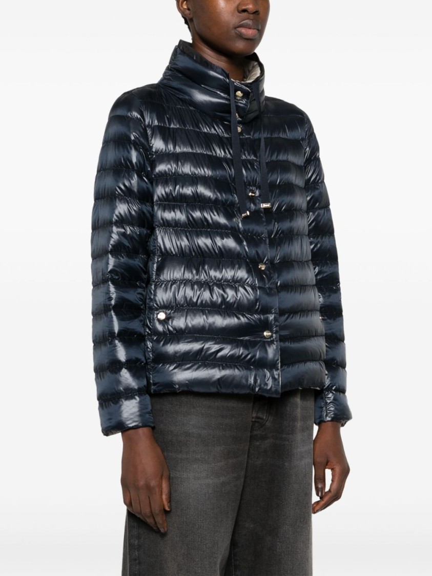 Herno Puffer Jacket With High Collar And Drawstring