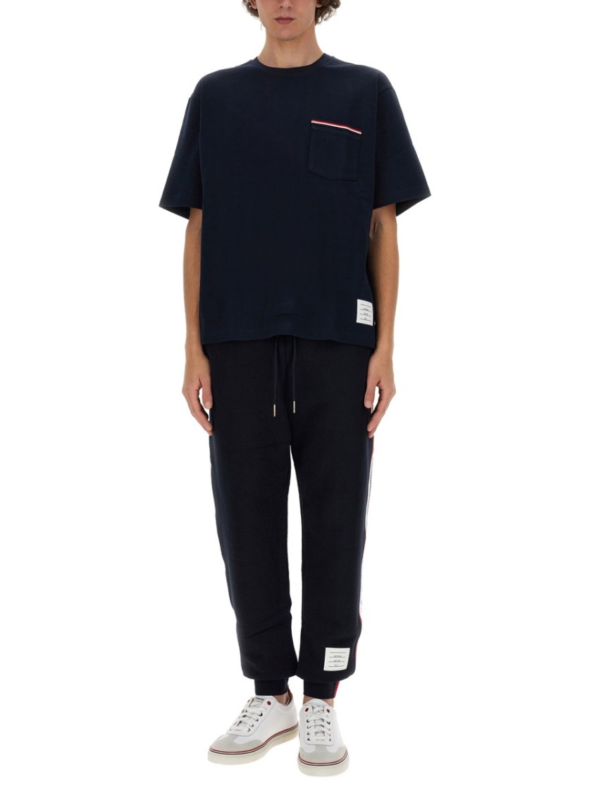 Thom Browne Tapered Grosgrain-trimmed Loopback Cotton-jersey Sweatpants